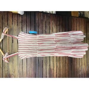 Draper James RSVP XL Pink and White Striped Tiered Dress